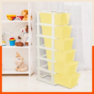 Stomo 6 Multi-Purpose Storage Organizer for Home and Office (Lemon)