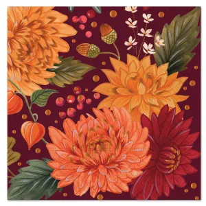 Sumptuous Harvest Paper Luncheon Napkins -Foil Accented