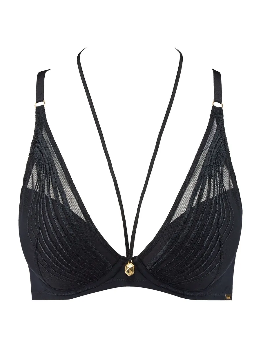 Sumptuous Waves High Apex Push Up Bra - Smoky Attraction