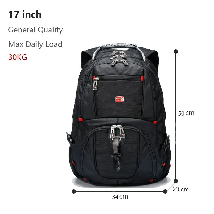 Swiss-Designed Water-Resistant Travel Bag with USB Port