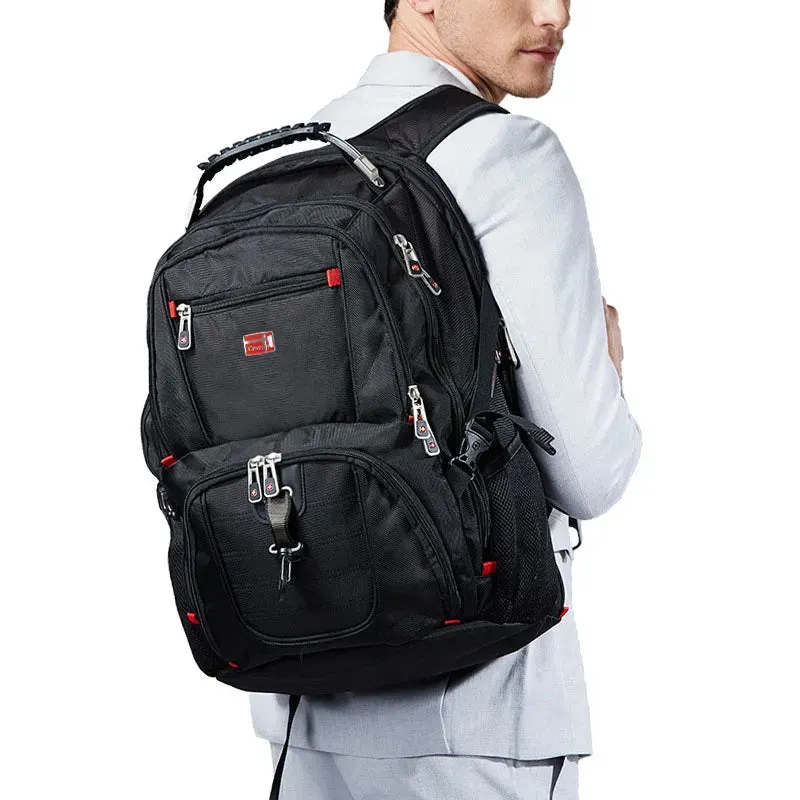 Swiss-Designed Water-Resistant Travel Bag with USB Port