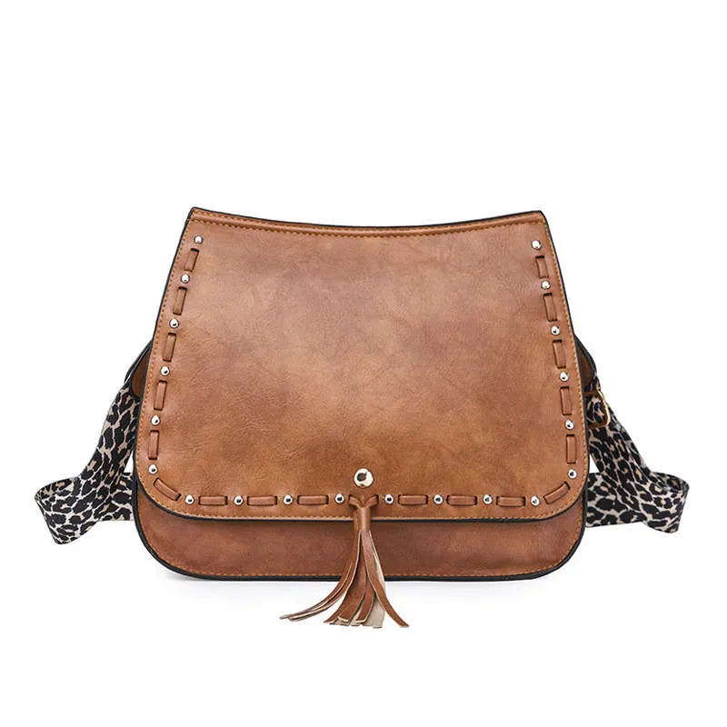 *Tassel Messenger Purse Bag - TAN