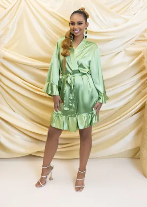 The Ruffle Bridal Party Robe (Sage)