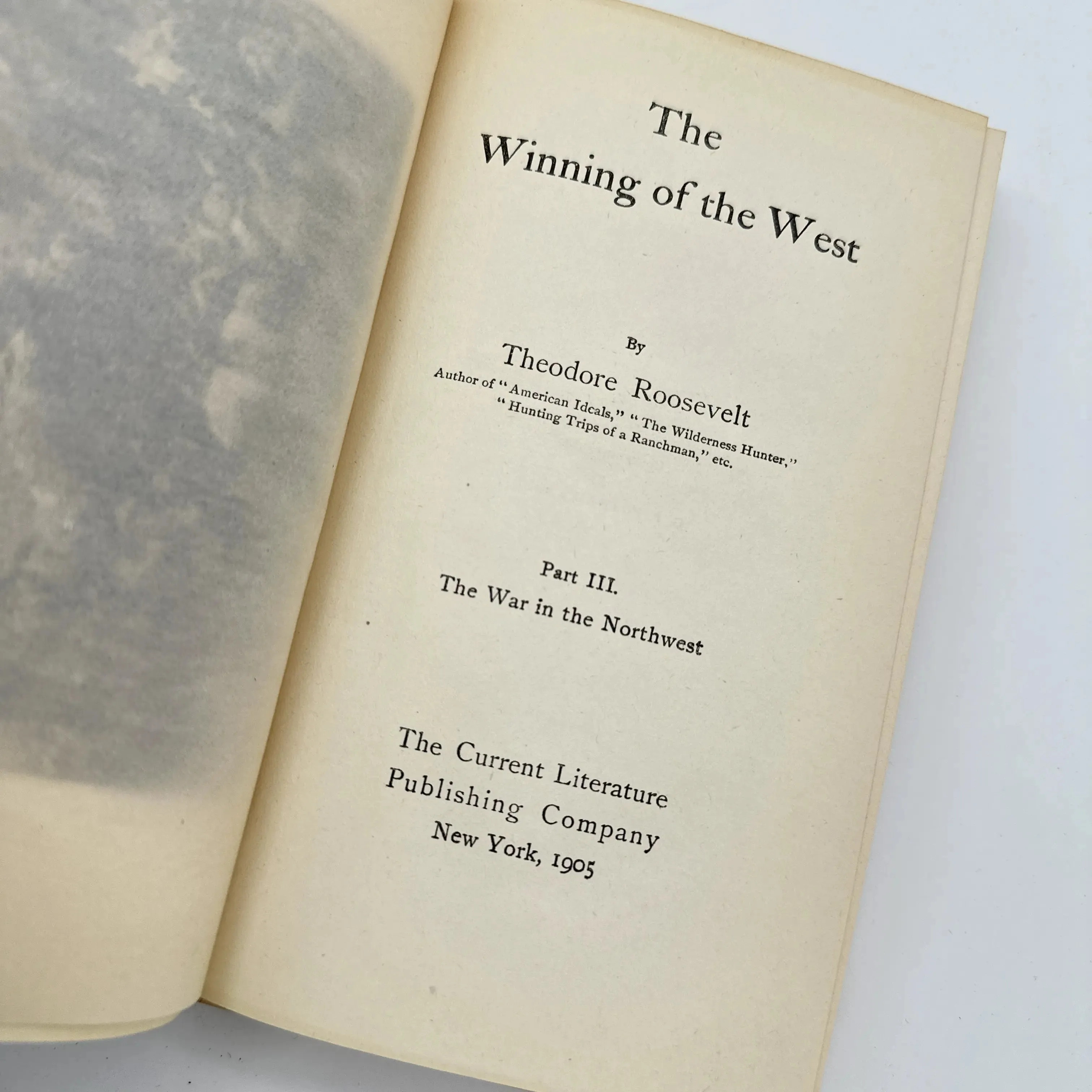 Theodore Roosevelt's "The Winning of the West" —  Six volumes