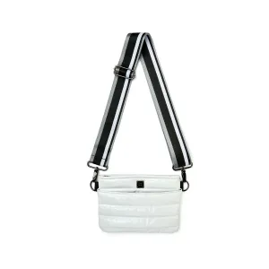 Think Royln Bum Bag Crossbody in White Patent