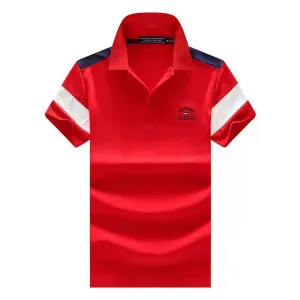 Tom Exquisite Logo Designed Red Men's Polo Shirt