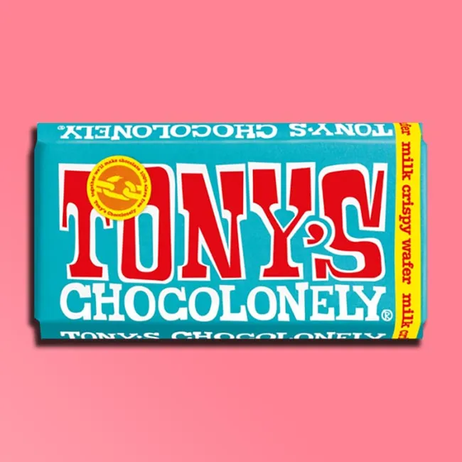 Tony's Chocolonely - Big Chocolate Bars - Milk Crispy Wafer