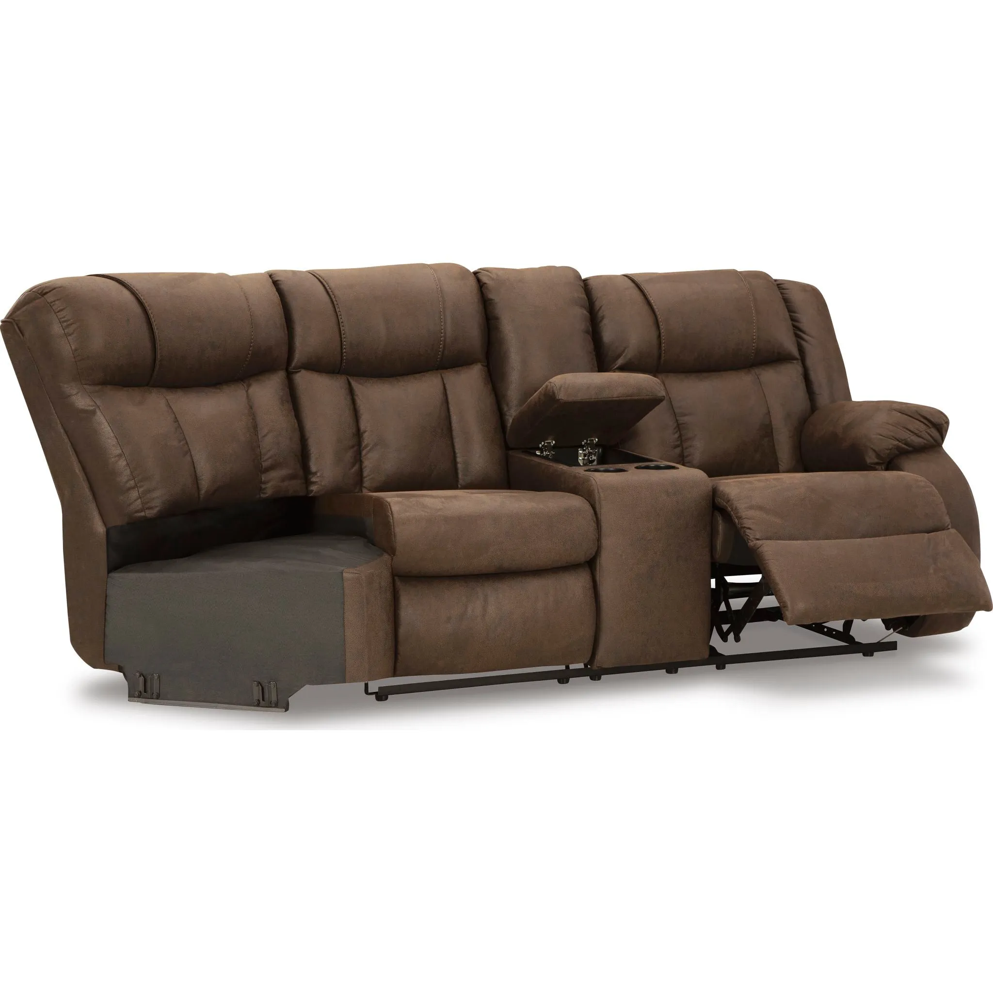 Trail Boys 2 Piece Reclining Sectional with Console