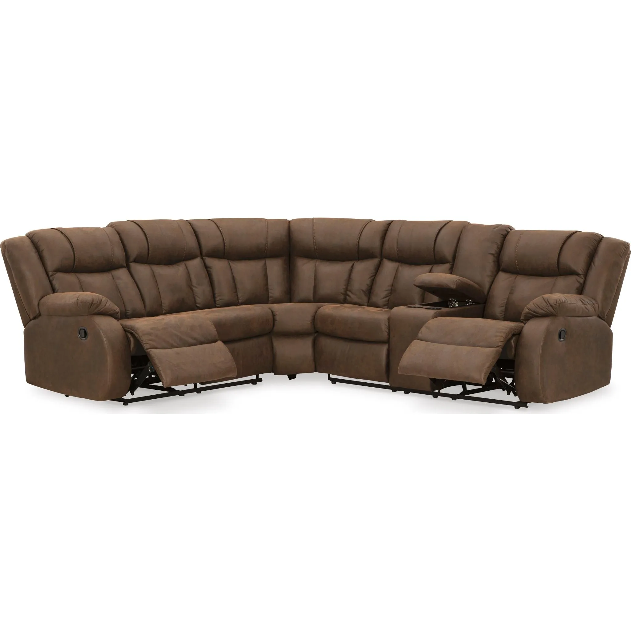 Trail Boys 2 Piece Reclining Sectional with Console