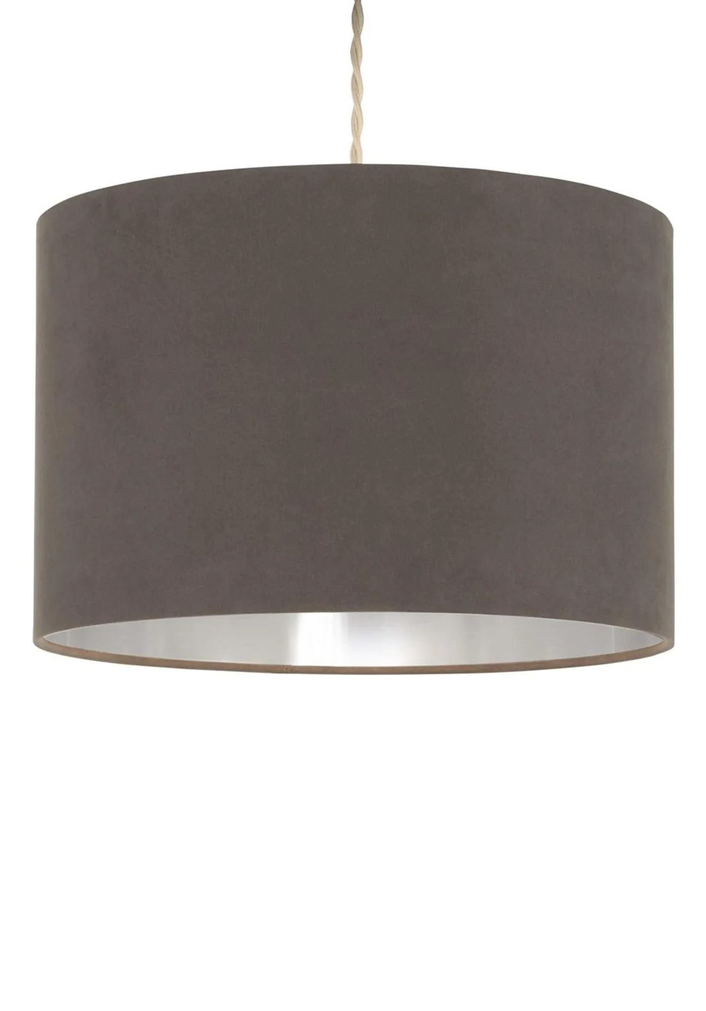 Village At Home Velvie Pendant Shade Grey & Chrome