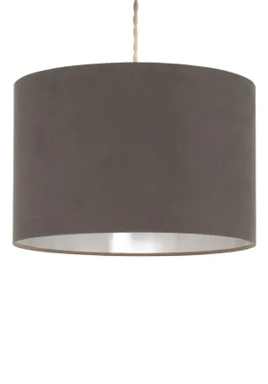 Village At Home Velvie Pendant Shade Grey & Chrome