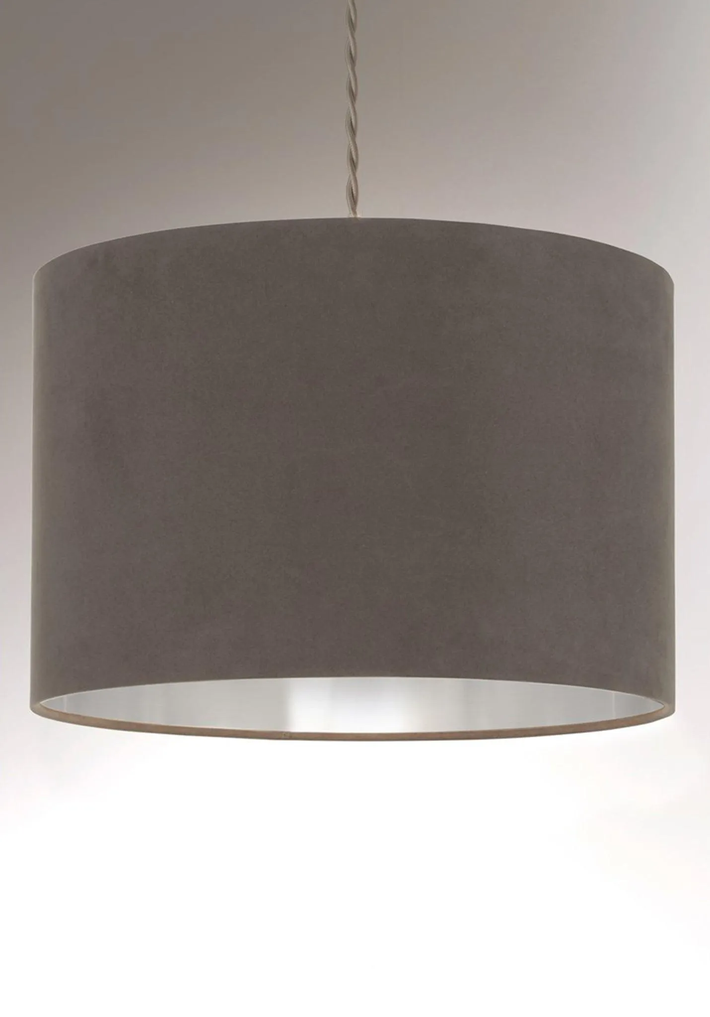 Village At Home Velvie Pendant Shade Grey & Chrome