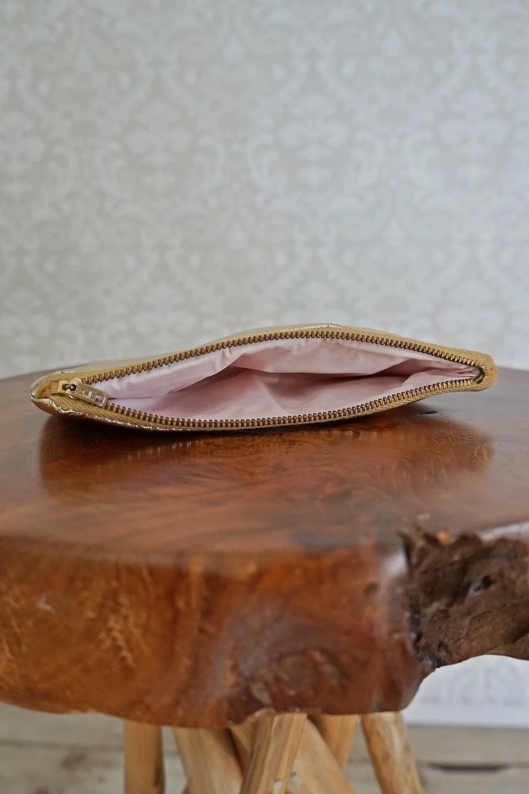 Vintage Gold  Petite Cosmetic Clutch