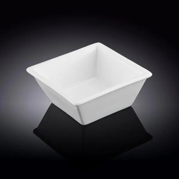 White Square Snack / Sauce Dish 4.25" inch X 4.25" inch X 1.75" inch | 11 X 11 X 4.5 Cm