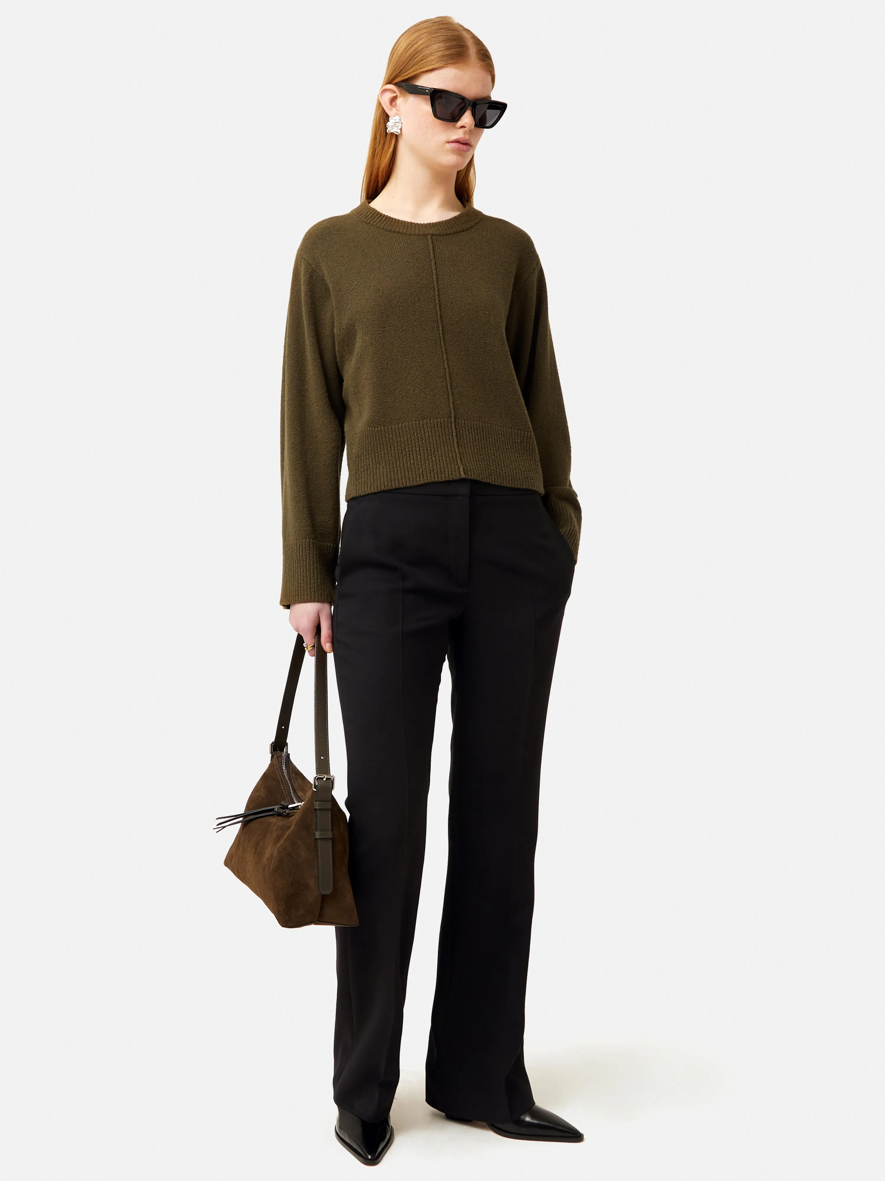 Wide Sleeve Jumper | Khaki