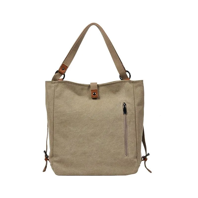 Women Canvas Tote Bag Handbags Convertible Backpack