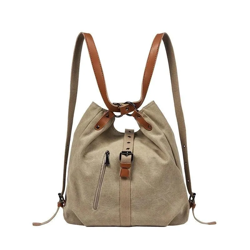 Women Canvas Tote Bag Handbags Convertible Backpack