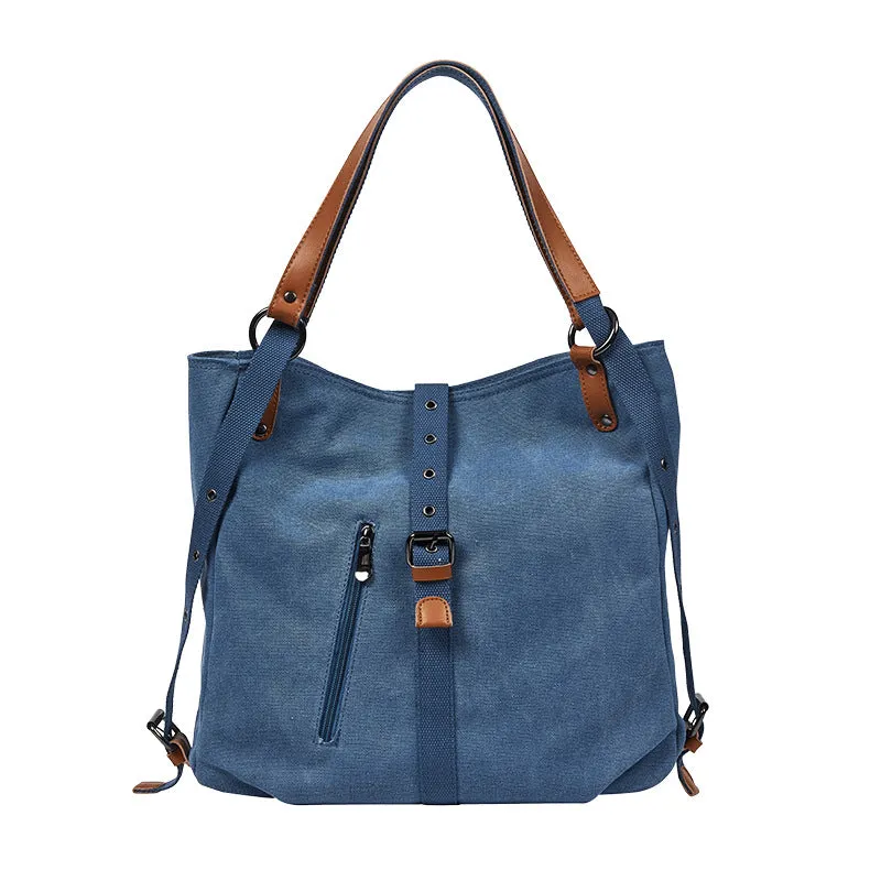 Women Canvas Tote Bag Handbags Convertible Backpack