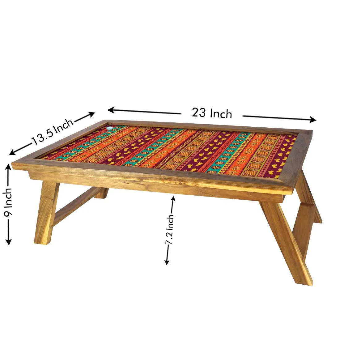 Wooden Foldable Bed Table for Eating Reading Study Desk - Ethnic Designer