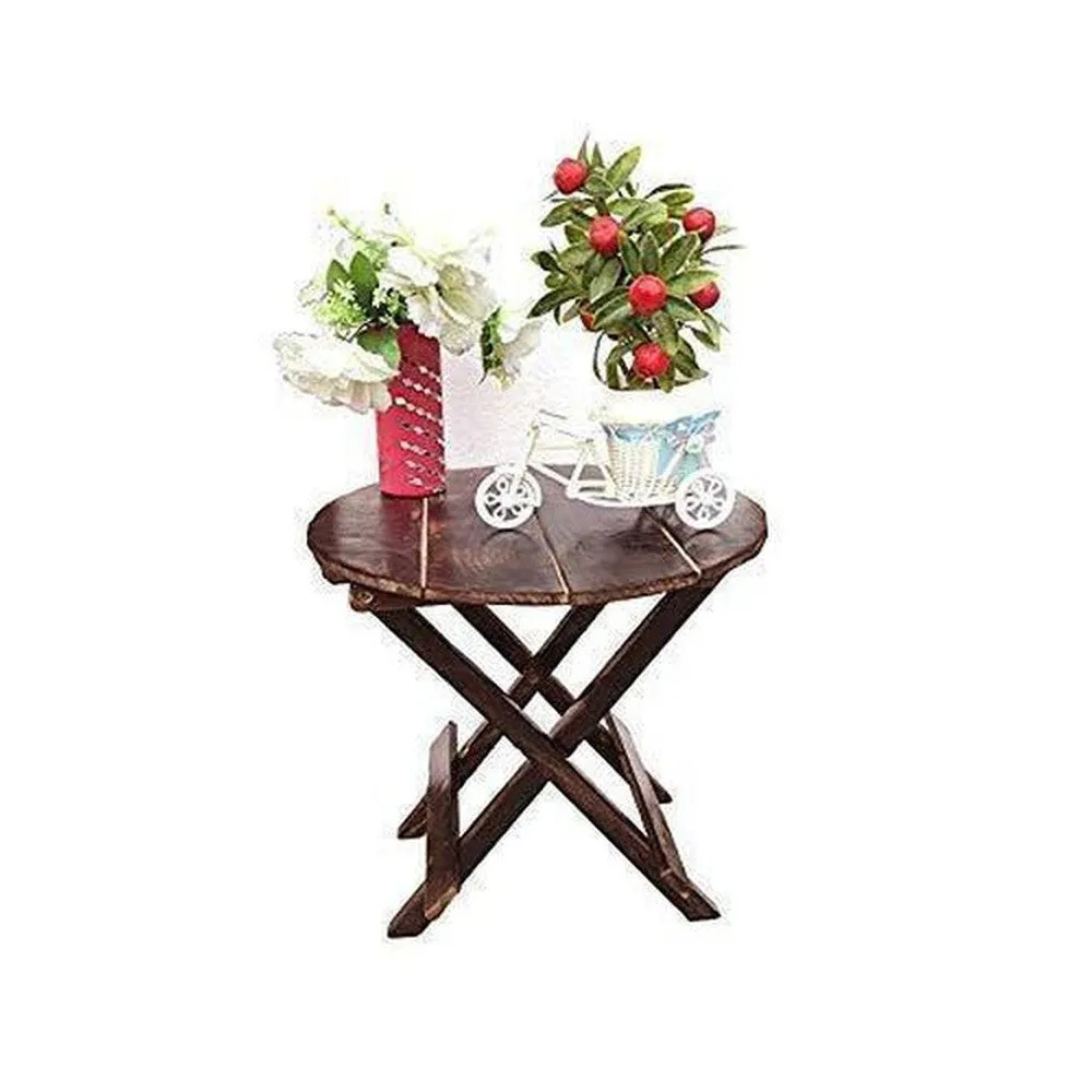 Wooden Folding Round Stool For Office, Kitchen & Home Décor