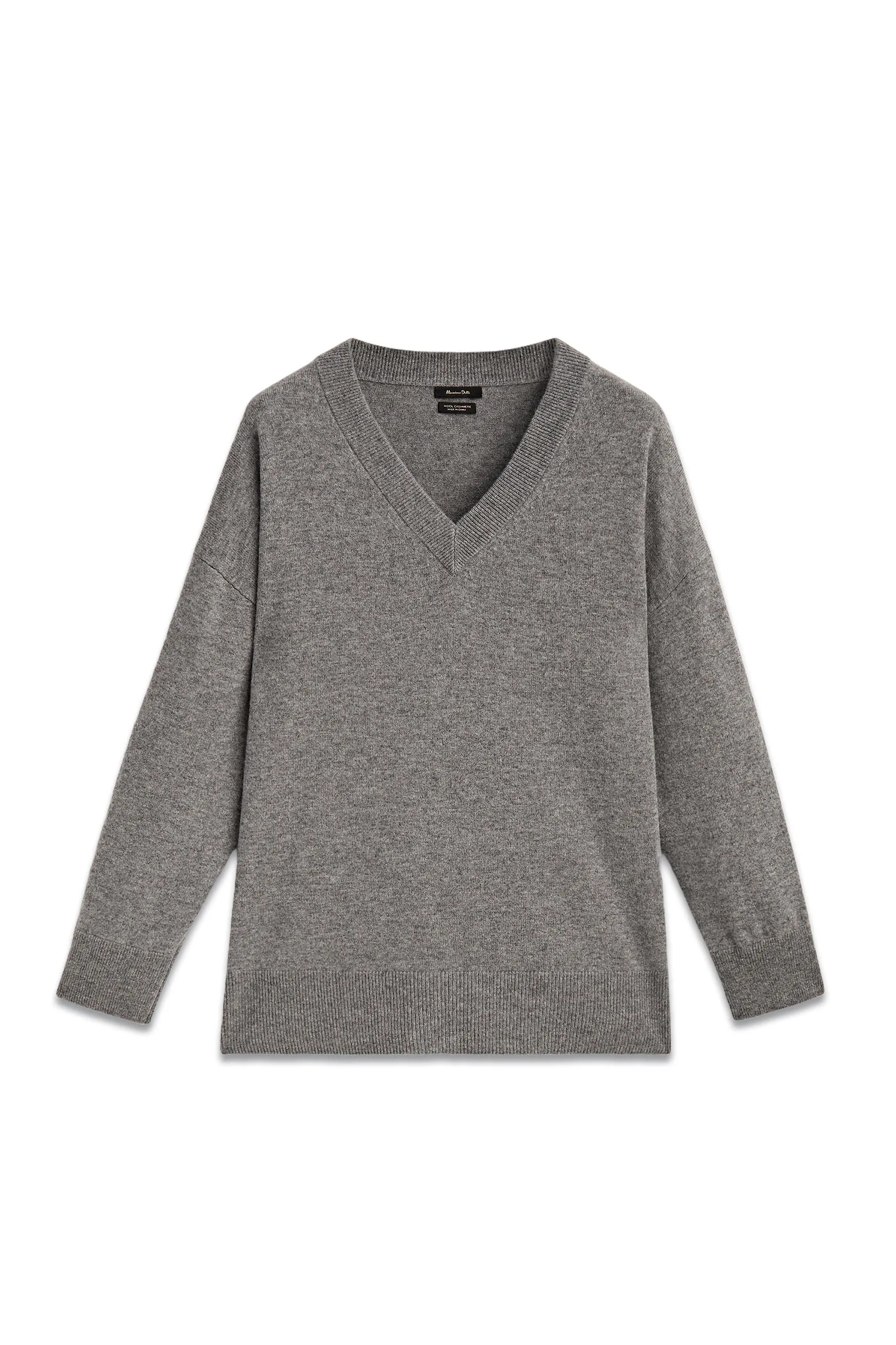 Wool and Cashmere Blend Cape Sweater with a V-neck