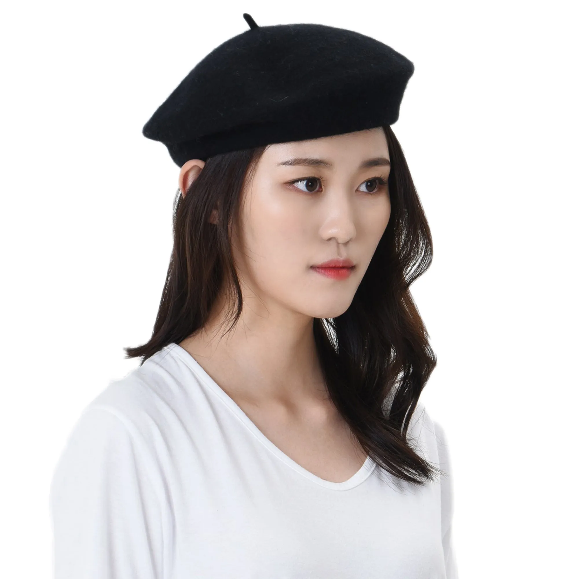 Wool Beret Hat Warm Winter French Style KR9538