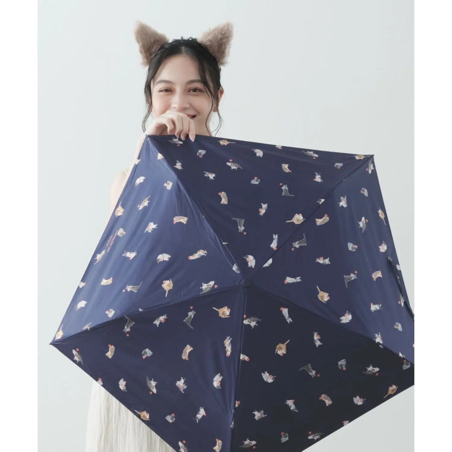 WPC X Masayuki Oki Neko UV Protection UPF 50  Umbrella 49cm