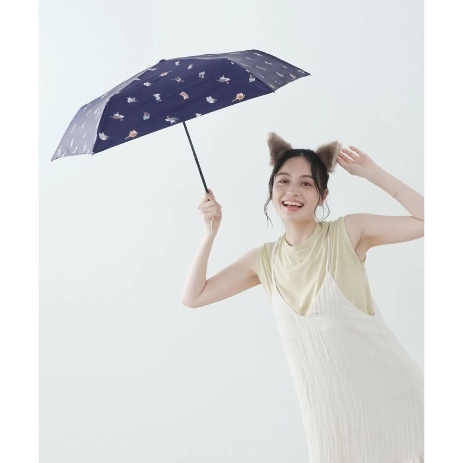 WPC X Masayuki Oki Neko UV Protection UPF 50  Umbrella 49cm