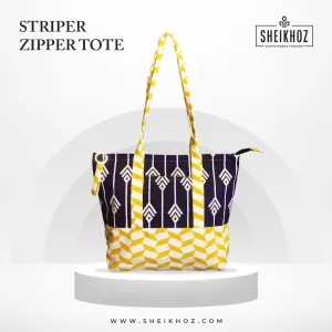 Zipper Bag - Navy & Yellow Zipper Bag